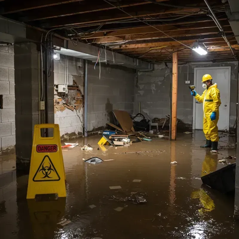 Flooded Basement Electrical Hazard in Monmouth, ME Property